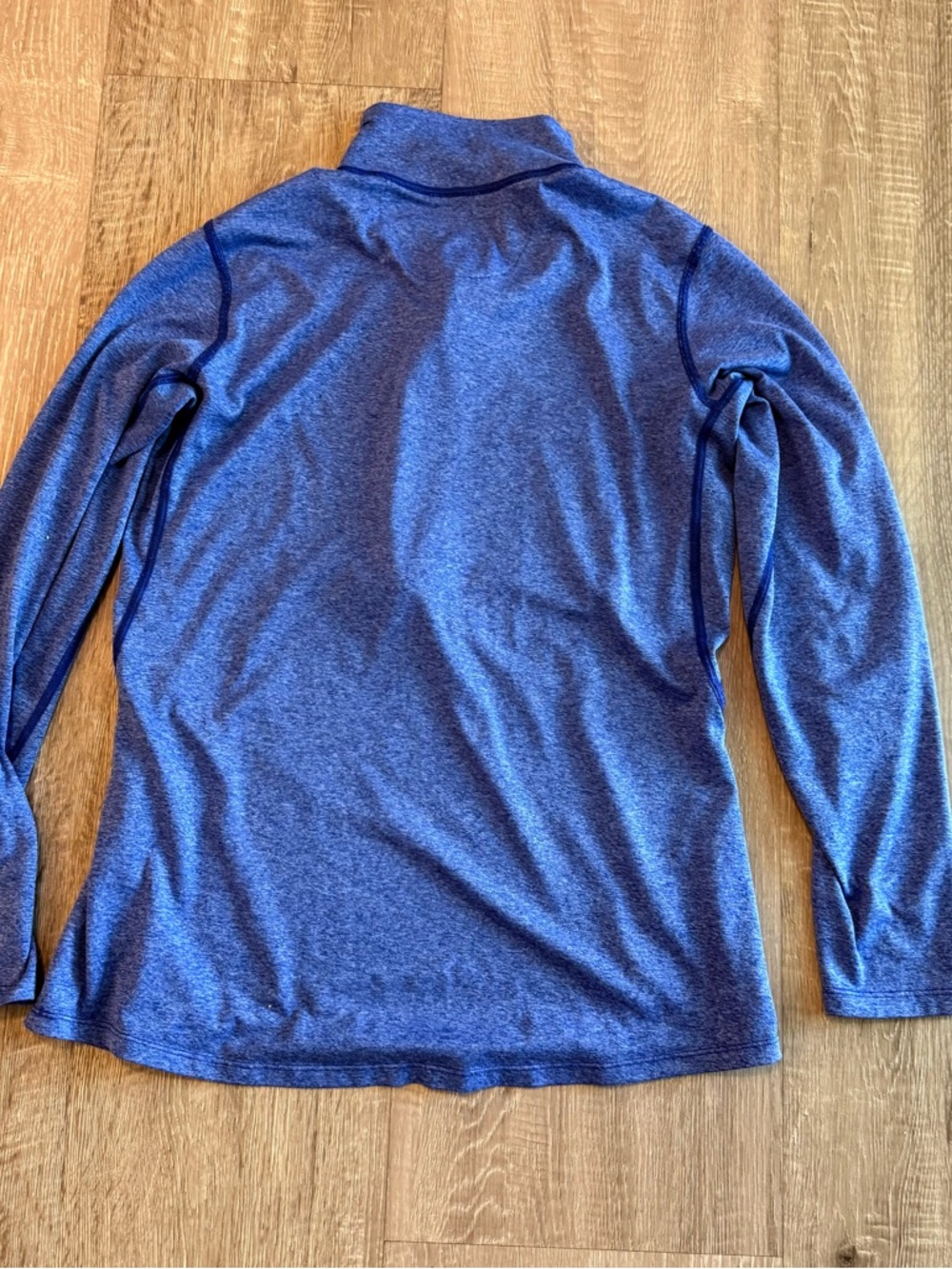 REI Co-op Womens L Half Zip Pullover Blue Heather Performance Hiking Athletic - Picture 2 of 4
